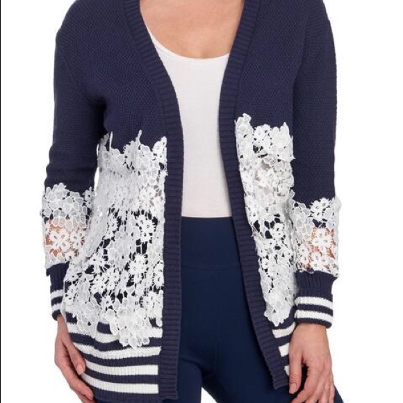 *NOT FOR SALE* MINNE Lace Paneled Sporty Cardigan - Picture 2 of 3